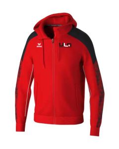 Erima Evo Star Trainingsjacke mit Kapuze ULA rot/schwarz Senior