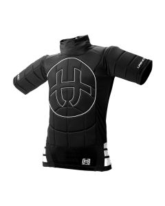Unihoc Goalie Weste Optima shortsleeve schwarz/weiss Junior 150/170