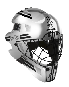 Unihoc Goaliemaske Alpha 66 silber/schwarz