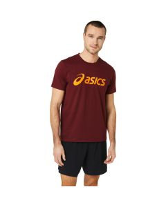 Asics Big Logo Tee Men antique red / bright orange