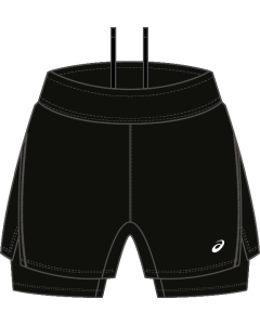 2 in 1 Shorts von Asics Ansicht von vorne