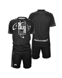 Stockschlag.ch 20 Years Trainingsset (Shirt + Shorts) schwarz