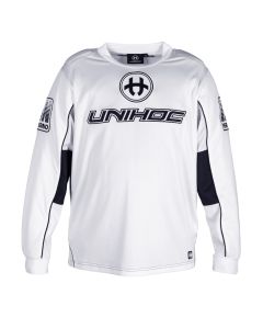 Unihoc Goalie Sweater Inferno all white Senior