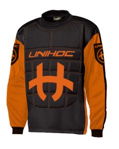 Unihoc TH-Pullover Shield neon orange/schwarz Junior