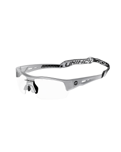 Unihoc Brille Victory Silber/Schwarz Senior, Inkl. Schutzcase