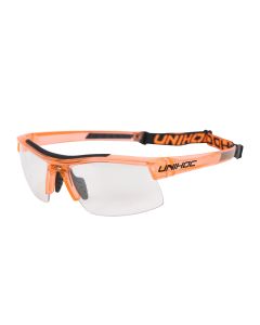 Unihoc Brille Energy Kids Crystal Orange/Schwarz