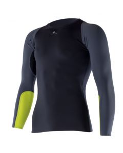 Zero Point Athletic Long Sleeve Shirt Men schwarz/lime