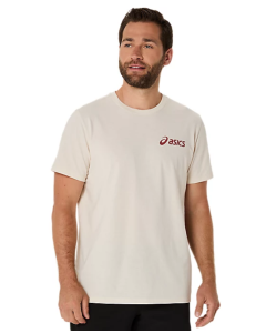 Asics Asics Chest Logo SS Tee Men birch / burnt red