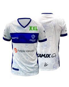 Unihockey Nati Trikot Finnland original Away weiss Junior