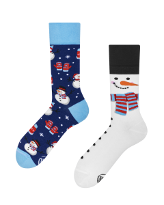 Many Mornings Snowman Crew-Socken