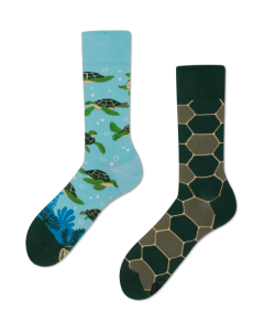 Many Mornings Turtle Time Crew-Socken