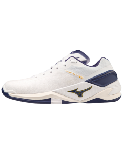 Mizuno Wave Stealth Neo M/UX White/Blue Ribbon/MP Gold