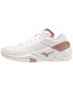 Mizuno Wave Stealth Neo Femmes Blanc/Rose/Blanc Neige 