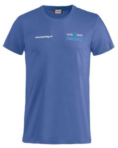 Trainings Shirt Unihockey Felsberg Baumwolle blau Junior