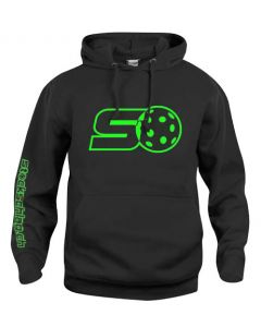 stockschlag.ch Neon Line Hoody grün