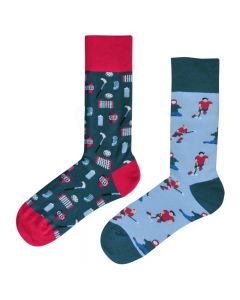 Stockschlag.ch Unihockey Freizeit Socken blau/grün/rot