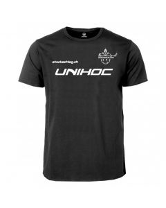 Unihoc T-Shirt Classic UHC Sarganserland Schwarz Junior