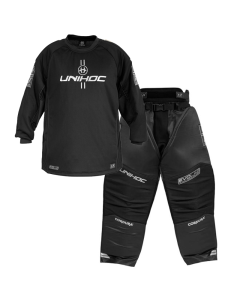 Unihoc Alpha Evolab Goalieset schwarz/silber Senior