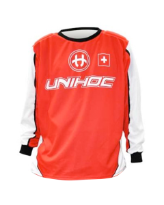 Unihoc Goalie Pullover Schweiz rot Stockschlag.ch Edt.