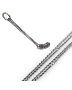 Stockschlag.ch Schmuck-Set Anhänger Unihockey Stock Silber mit Kette Silber fein