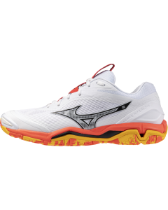 Mizuno Wave Stealth 6 white/fiery coral 2/citrus