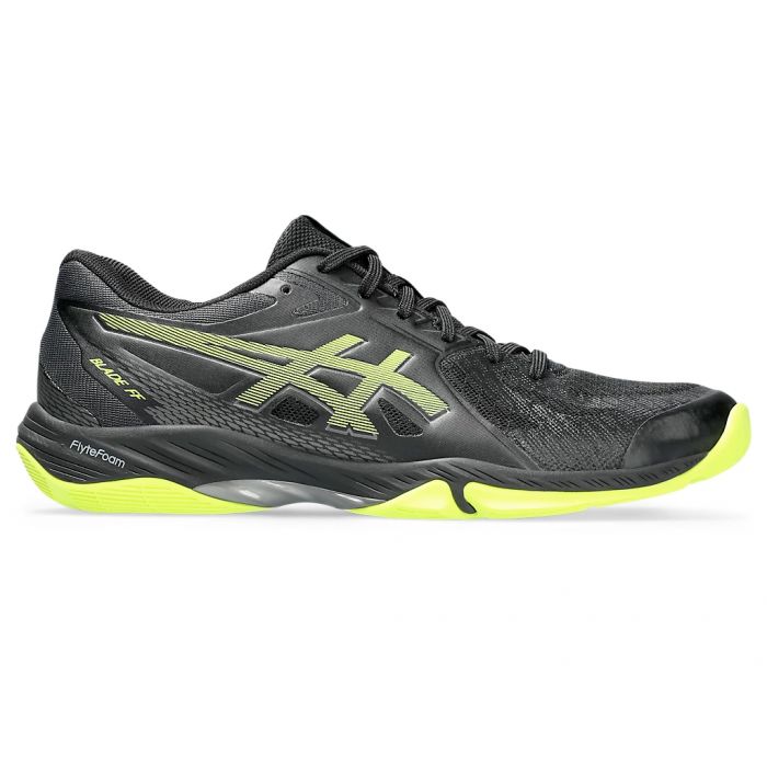 Stockschlag – dein Unihockey Shop – Indoorschuh Asics Blade FF Men  Black/Safety Yellow